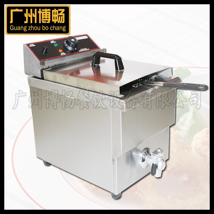 博暢臺(tái)式單缸單篩電炸爐BDF-12L商用加厚炸雞翅炸薯?xiàng)l專用油炸鍋
