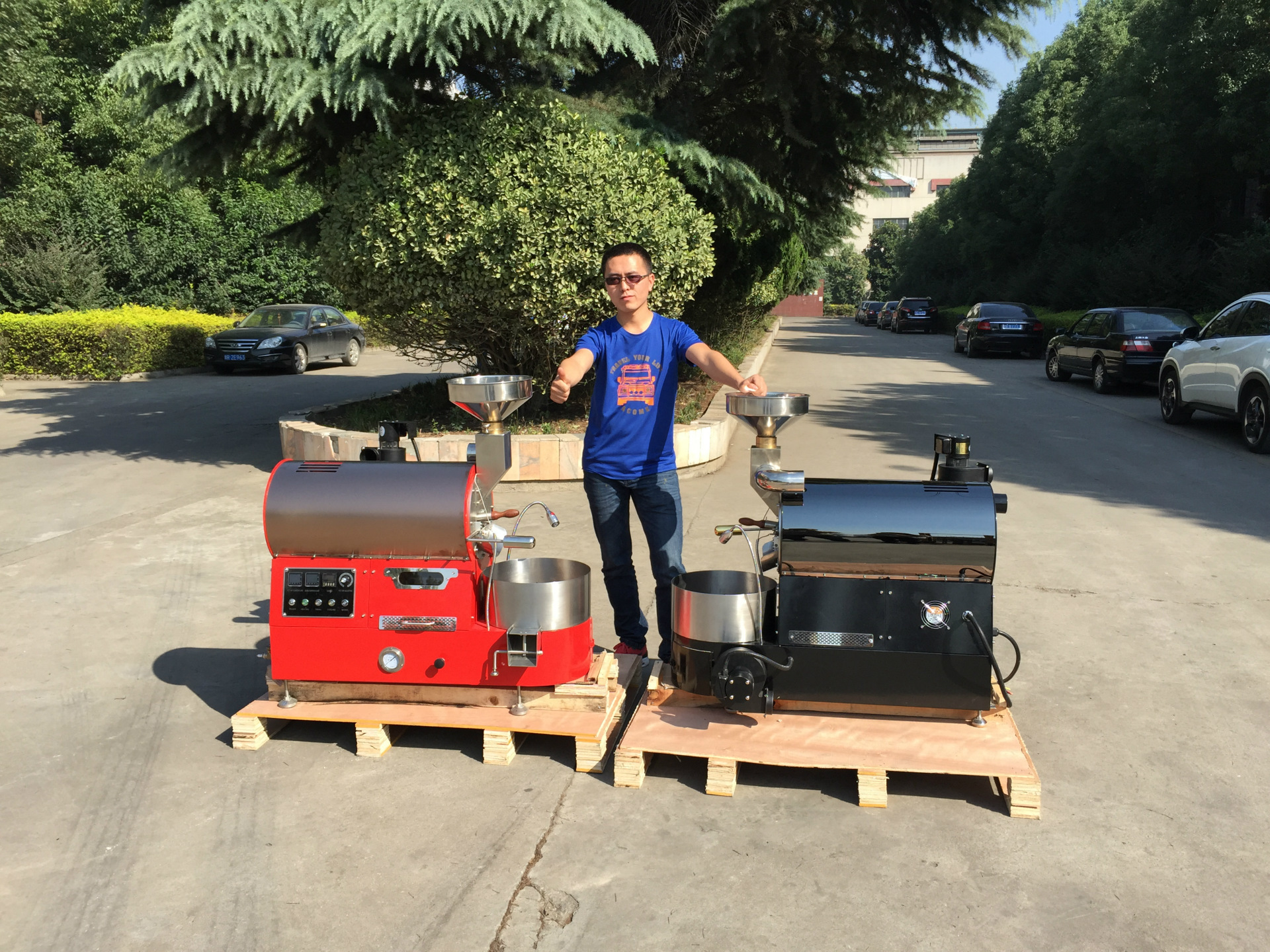 2KG商用小型咖啡豆烘焙機 咖啡烘焙設備 電加熱/燃氣加熱可選