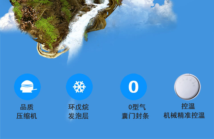 格林斯達(dá)星星冰柜商用工作臺冷藏冷凍四門機械控溫帶移動輪直銷