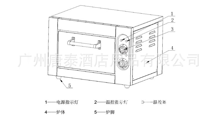 廠家供應(yīng) 粵海YXD-8B小型商用單層電焗爐電烤爐西餐設(shè)備全國聯(lián)保