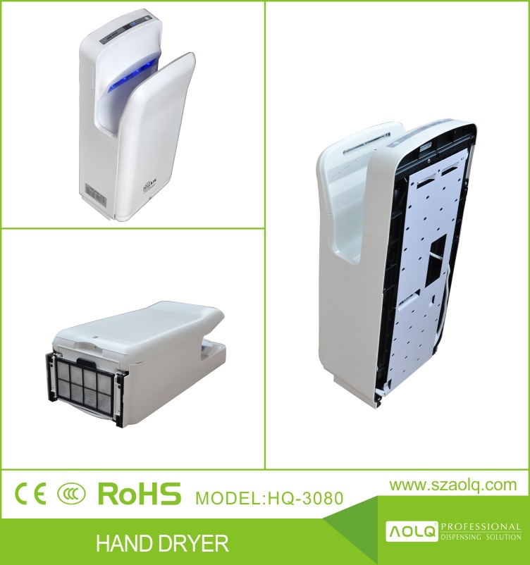 奧力奇 廠家直銷(xiāo)高檔雙面噴氣式干手器 酒店會(huì)所商場(chǎng)快速干手機(jī)