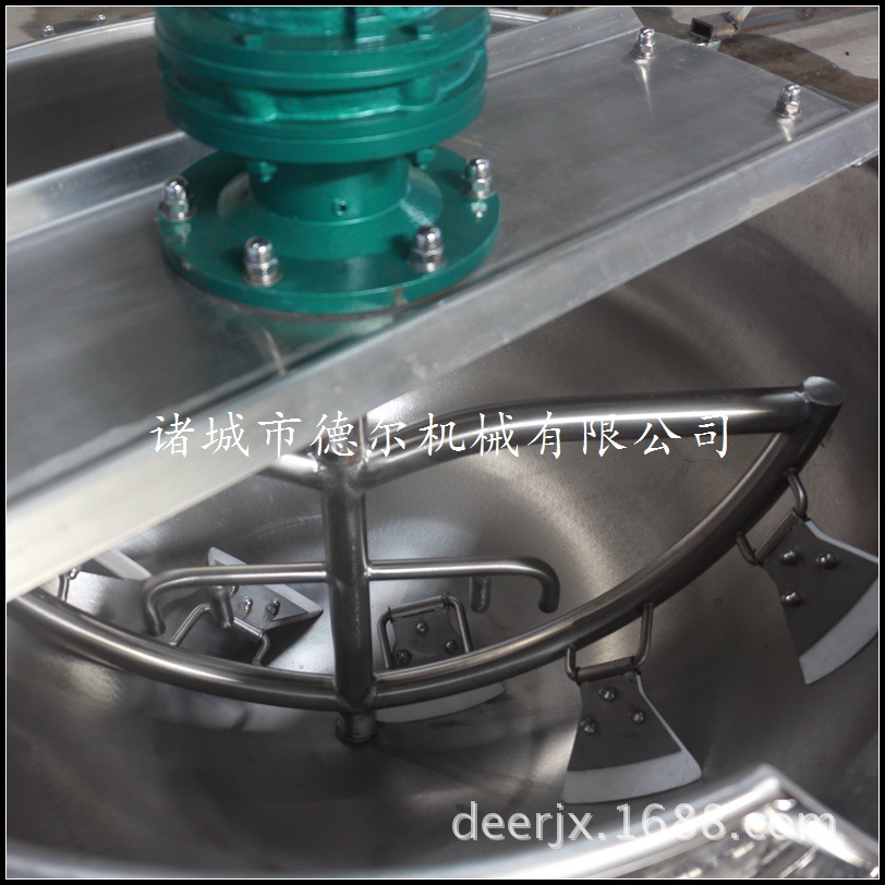 廠家直銷大型不銹鋼燃氣加熱可傾帶攪拌湯鍋|夾層鍋